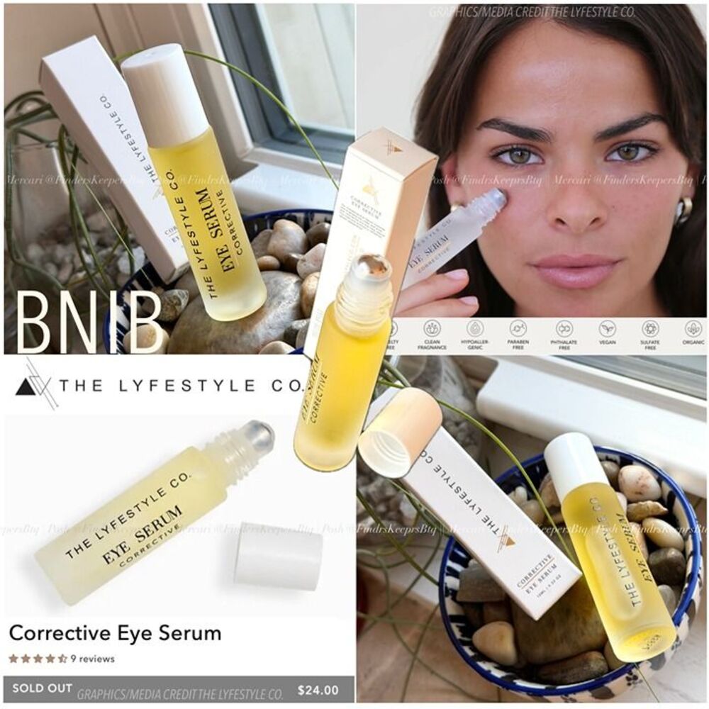 BNIB The Lyfestyle Co. Corrective Eye Serum Rollerball Brightening Fine Lines